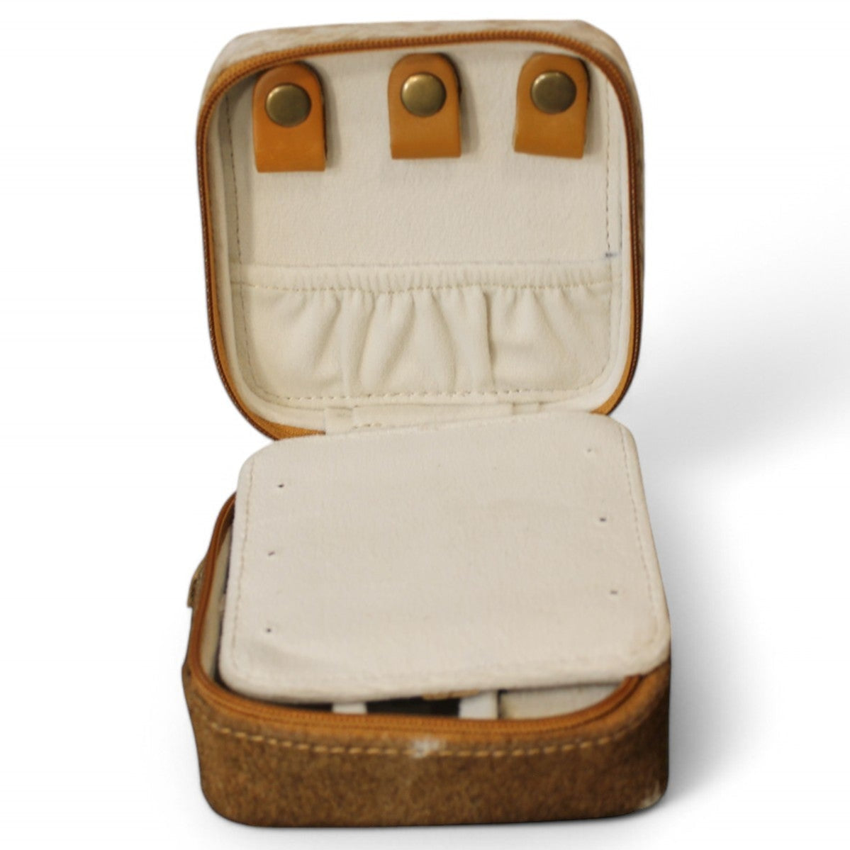 Montana Twist Genuine Leather Small Cowhide Jewelry Box - Western Floral