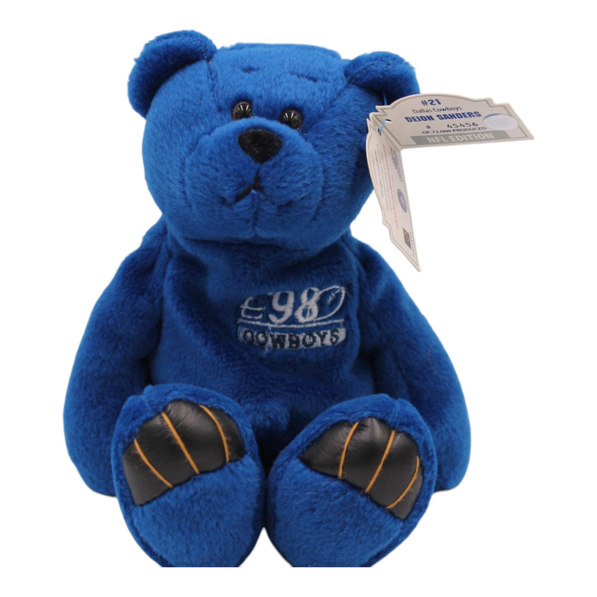 Limited Edition Deion Sanders Plush Bear, number 45456 of 72000