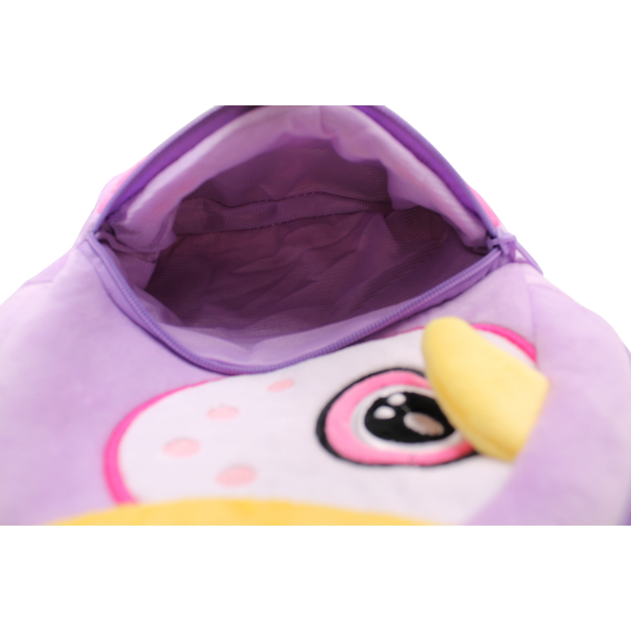 Kids Plush Animal Backpack - Purple Parrot