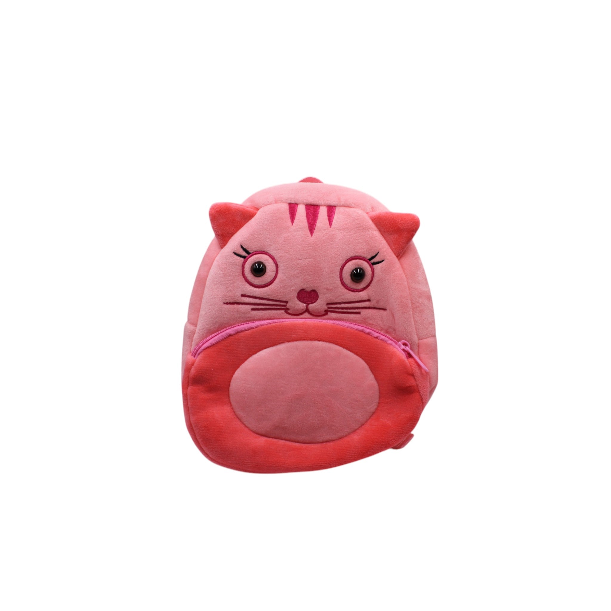 Kids Plush Animal Backpack - Pink Cat