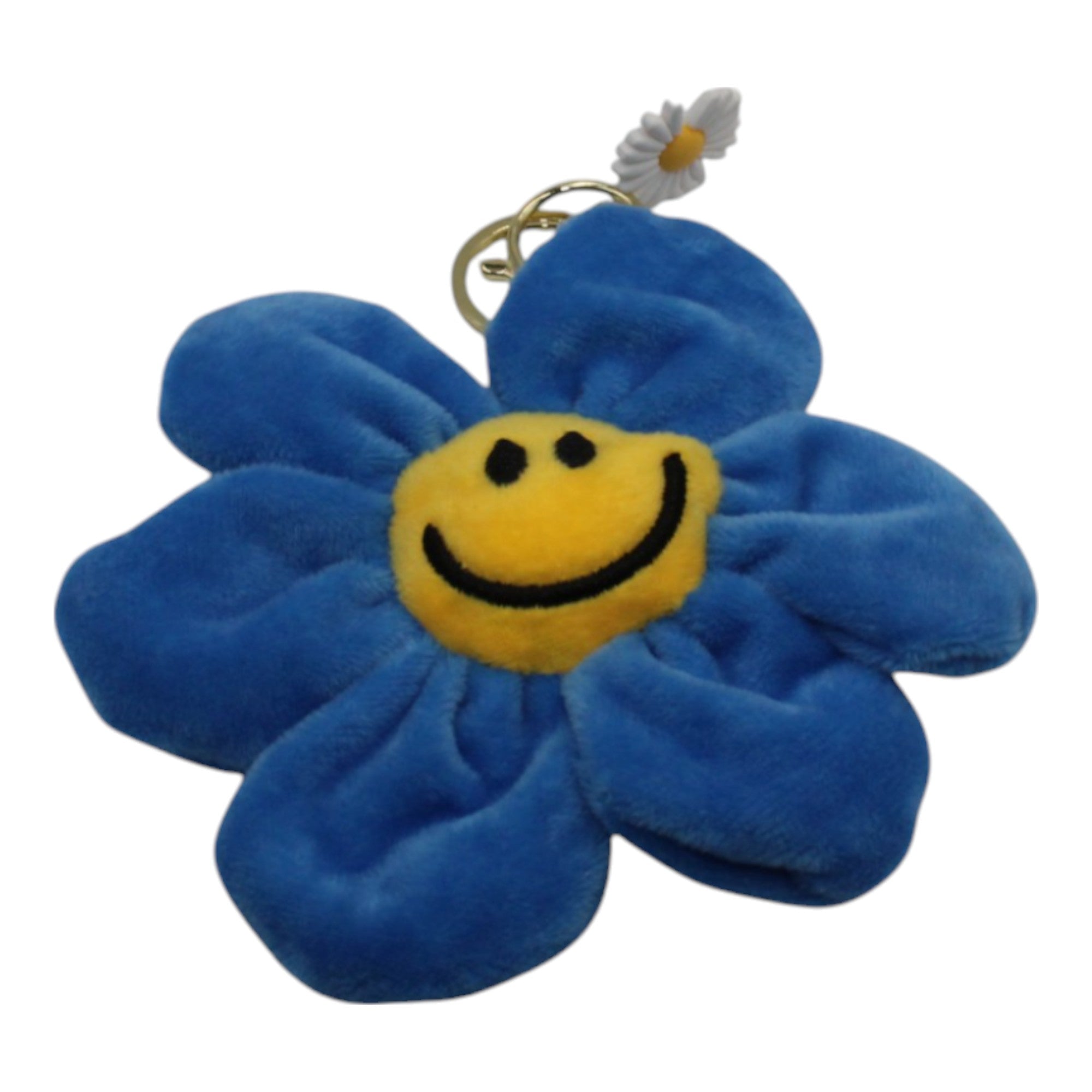 Plush Smile Flower Keychain