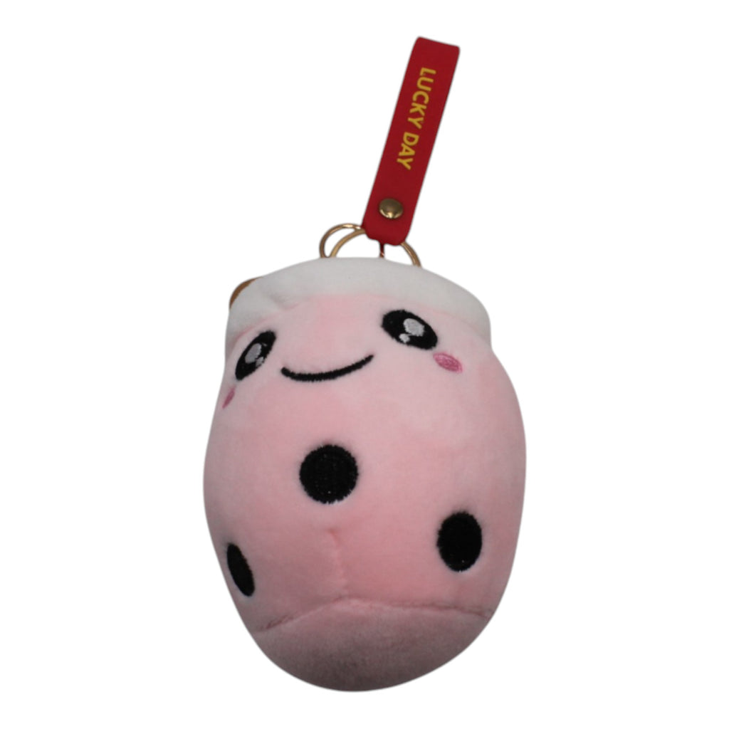 Plush Boba Keychain - Pink