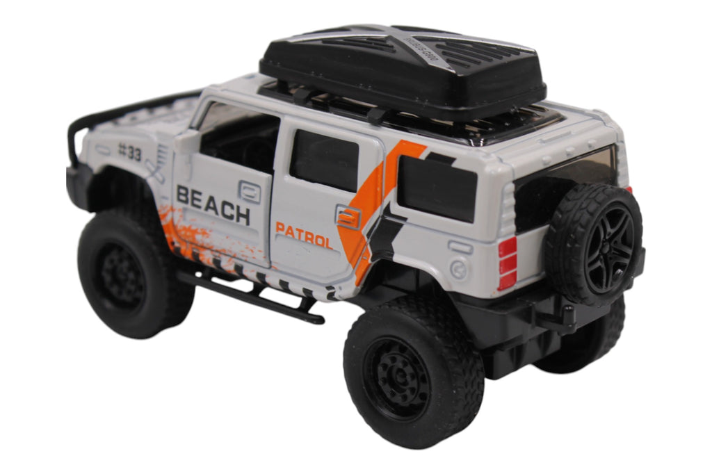 Pull Back Metal Off-Road SUV- White