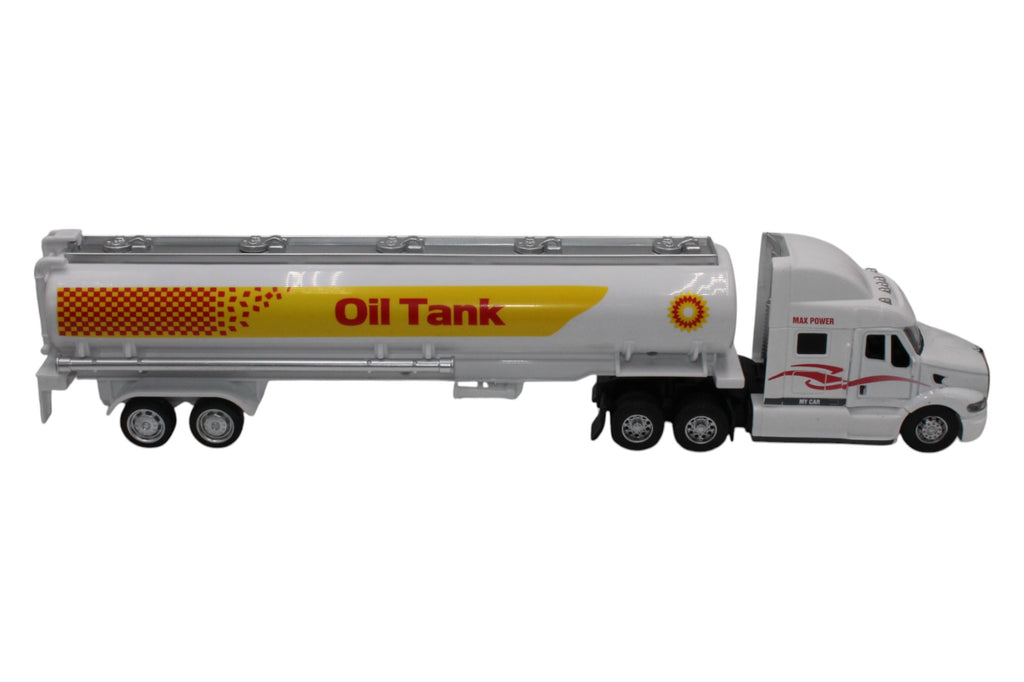 Semi-Truck Free Wheel Alloy Metal Diecast Toy Truck - Oil Tanker
