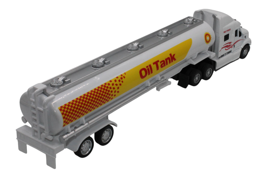 Semi-Truck Free Wheel Alloy Metal Diecast Toy Truck - Oil Tanker