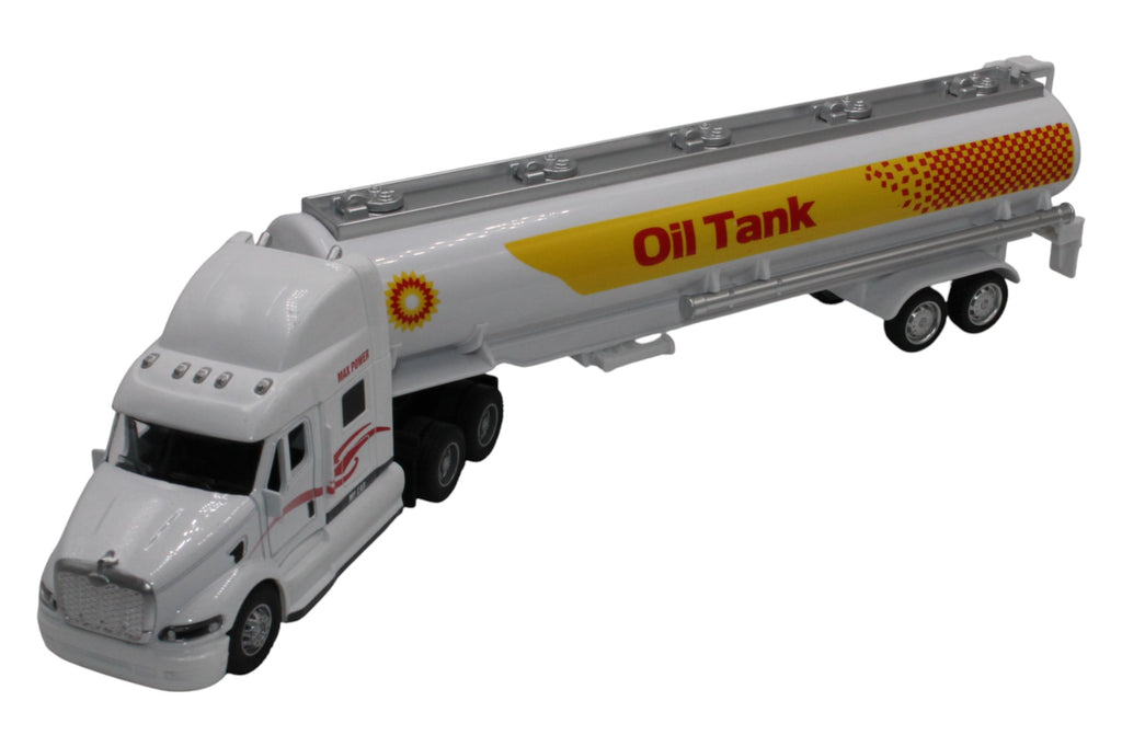 Semi-Truck Free Wheel Alloy Metal Diecast Toy Truck - Oil Tanker