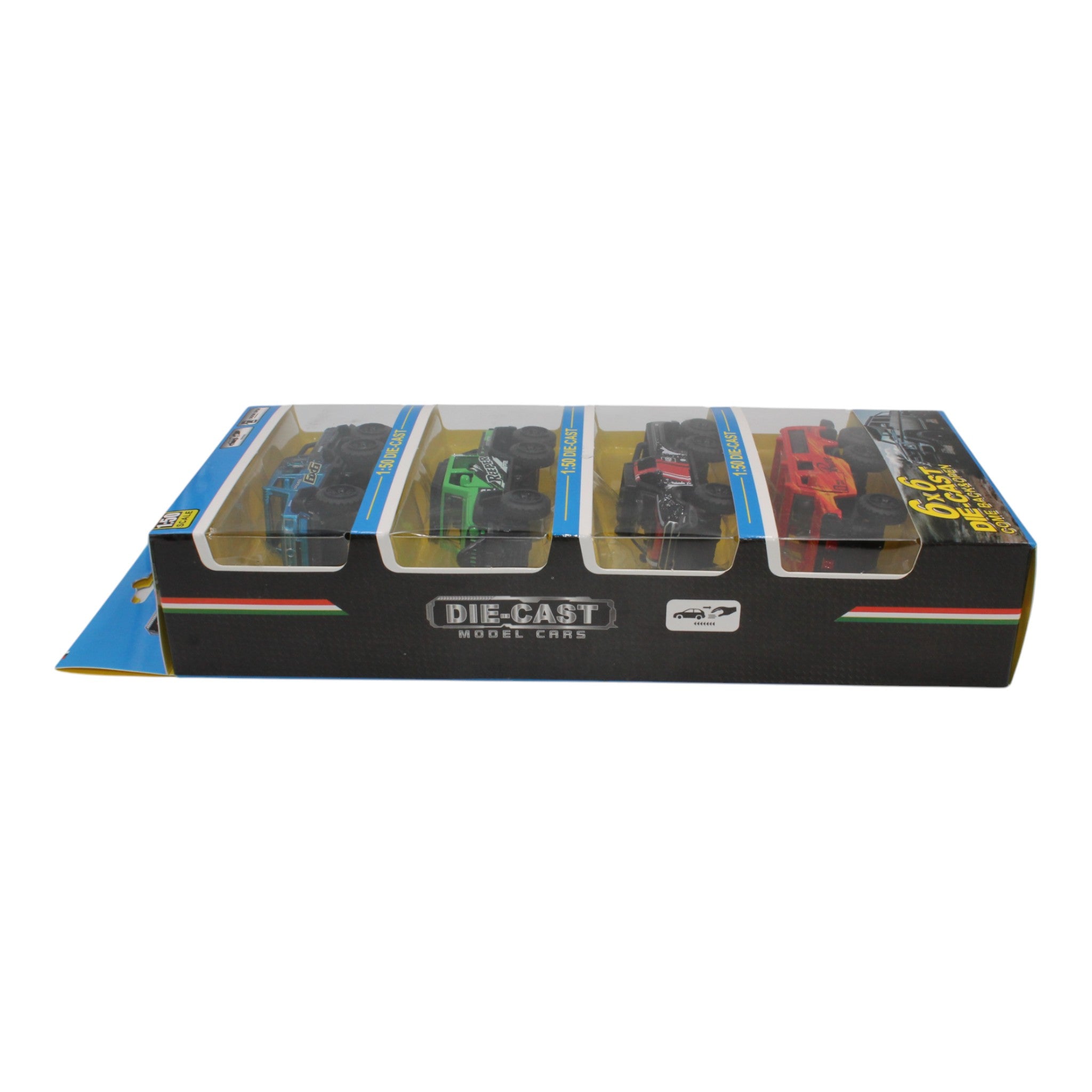 Model Die-Cast Pull-Back 6X6 Metal SUVs- 4 Pack