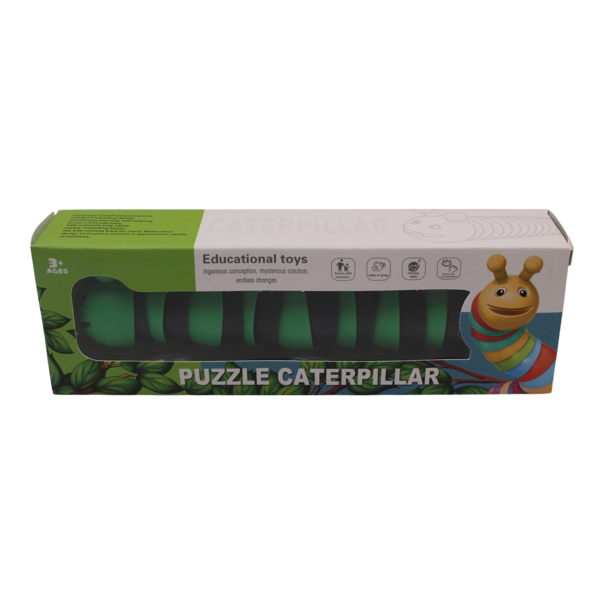 3D Puzzle Caterpillar Sensory Toy - Green
