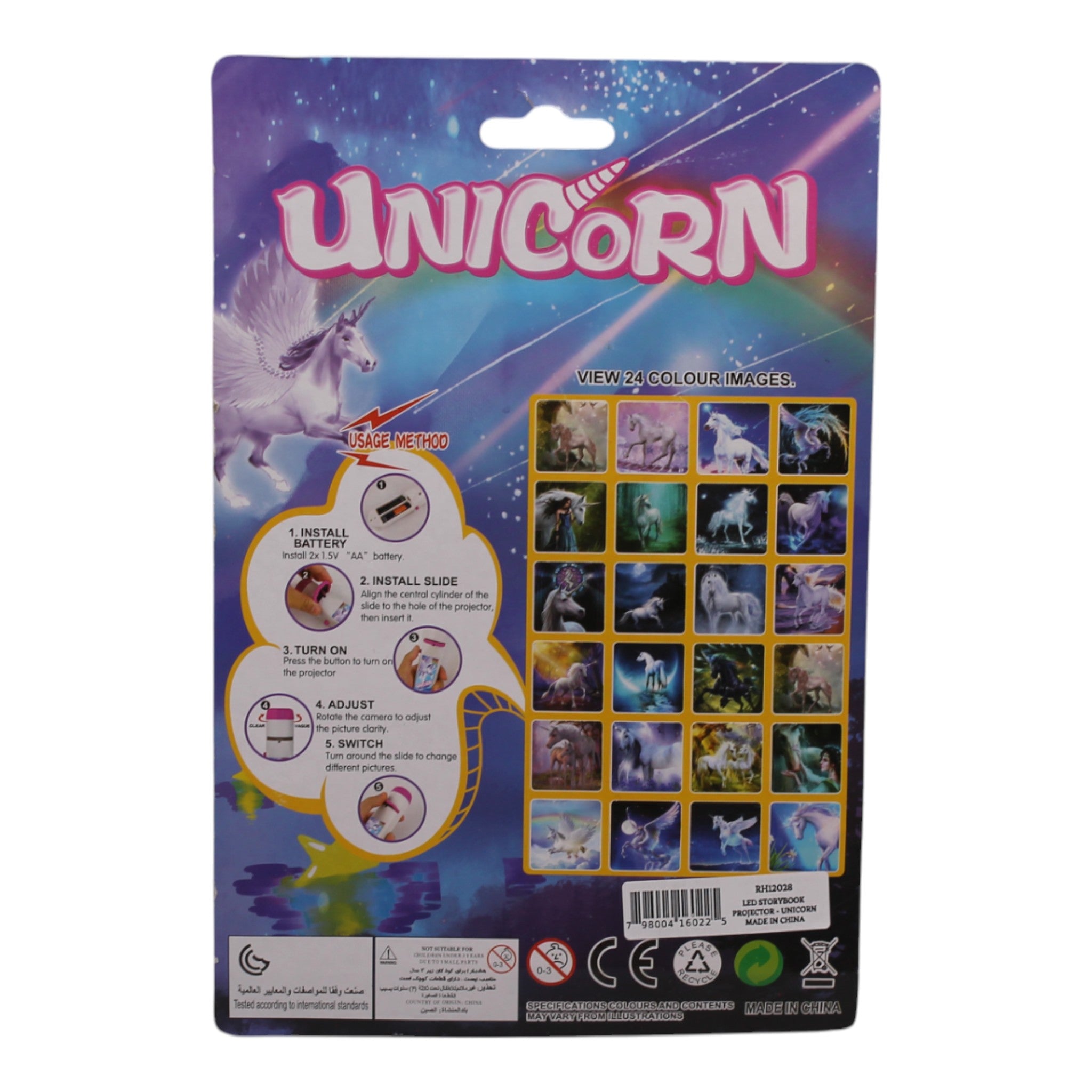 LED Storybook Projector Flashlight - Unicorn