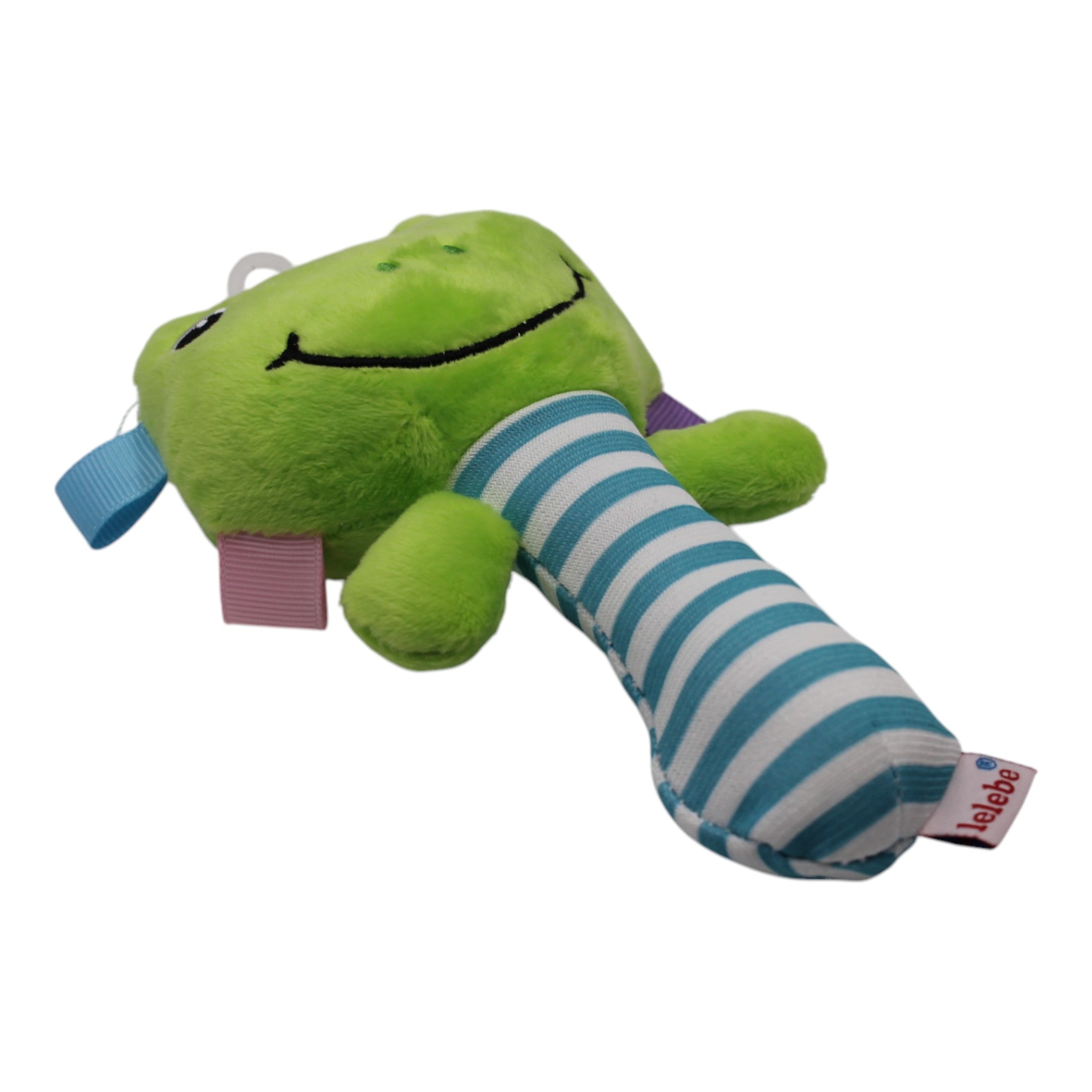 Animal Plush Rattler Toy- Frog