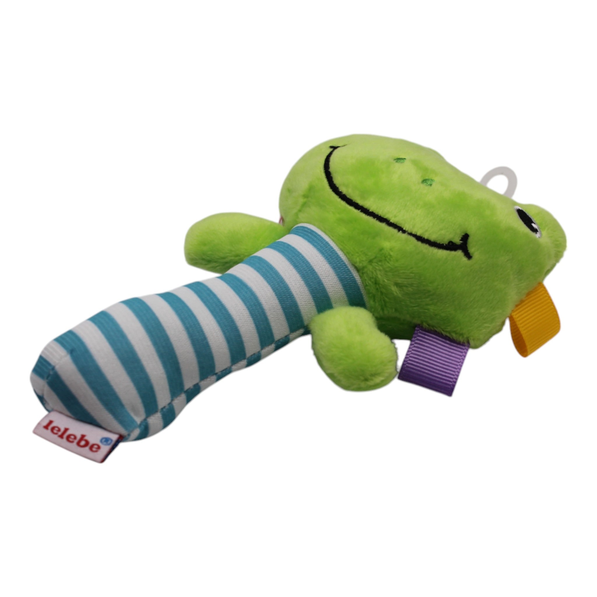Animal Plush Rattler Toy- Frog