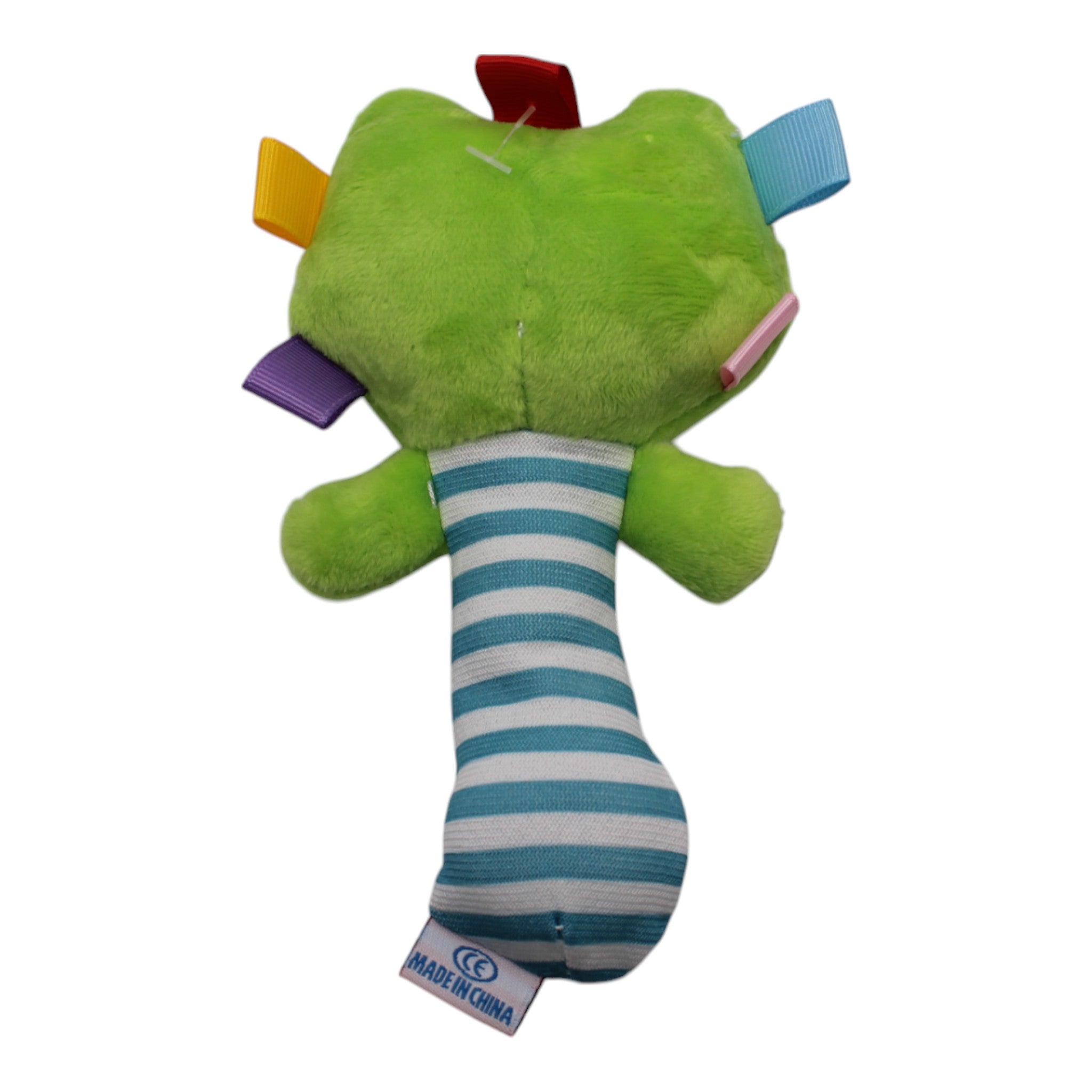 Animal Plush Rattler Toy- Frog