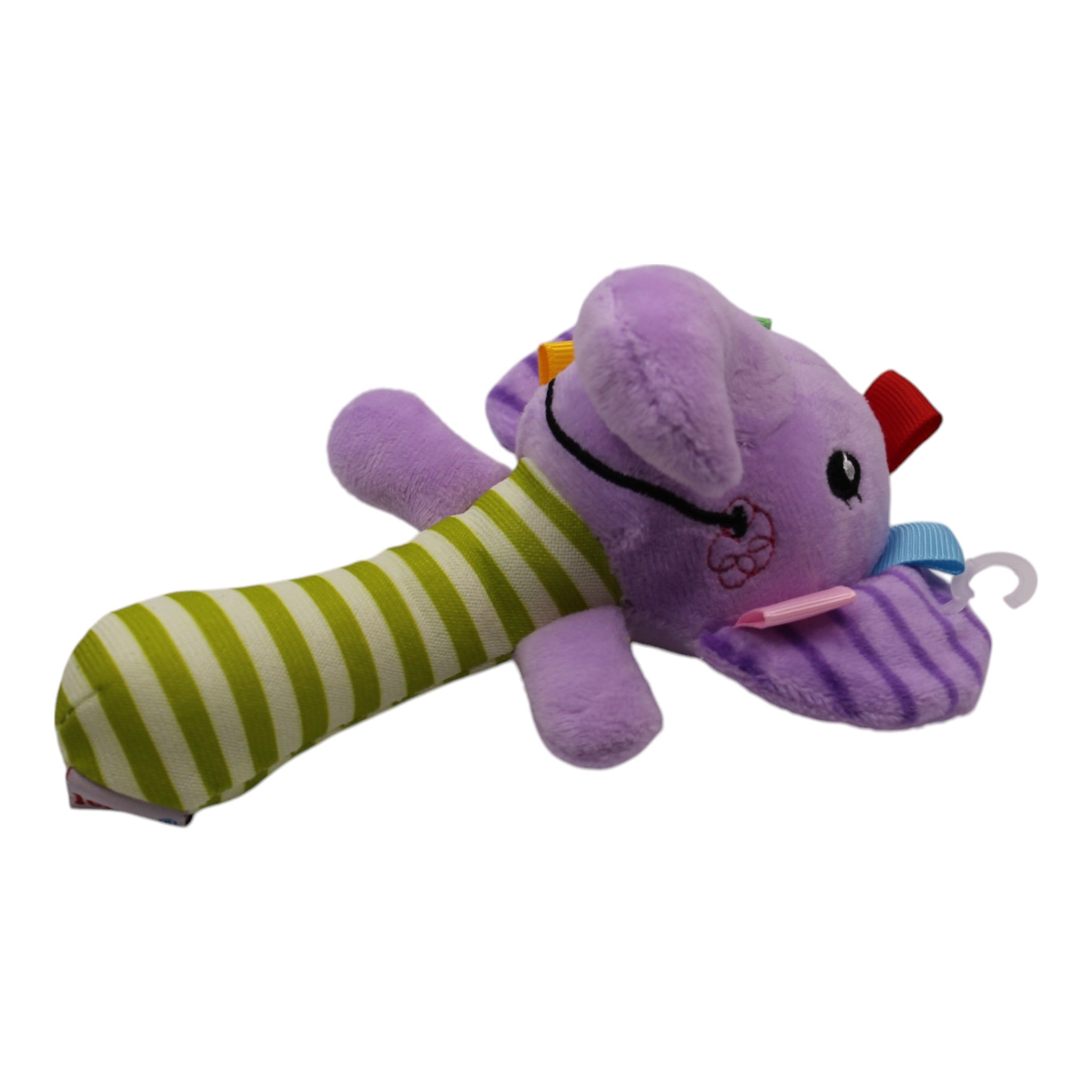 Animal Plush Rattler Toy- Elephant