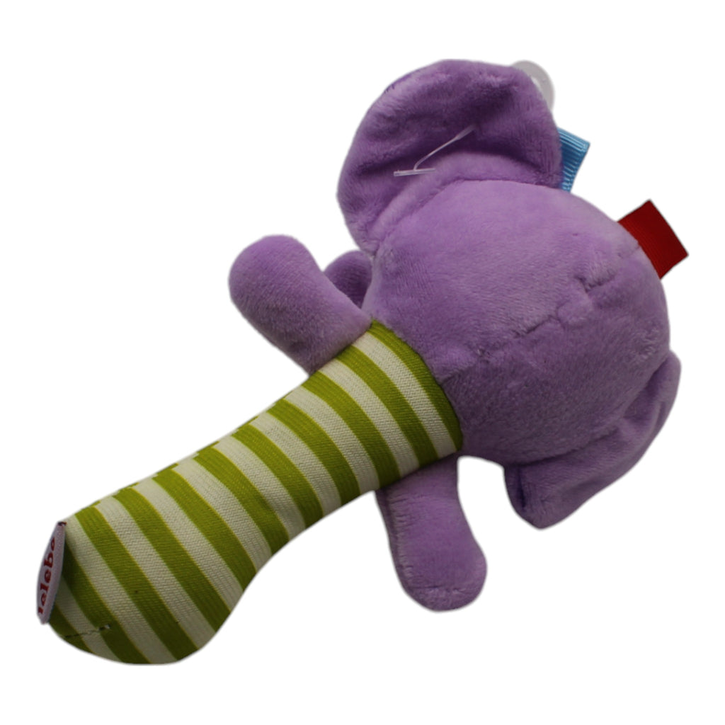 Animal Plush Rattler Toy- Elephant