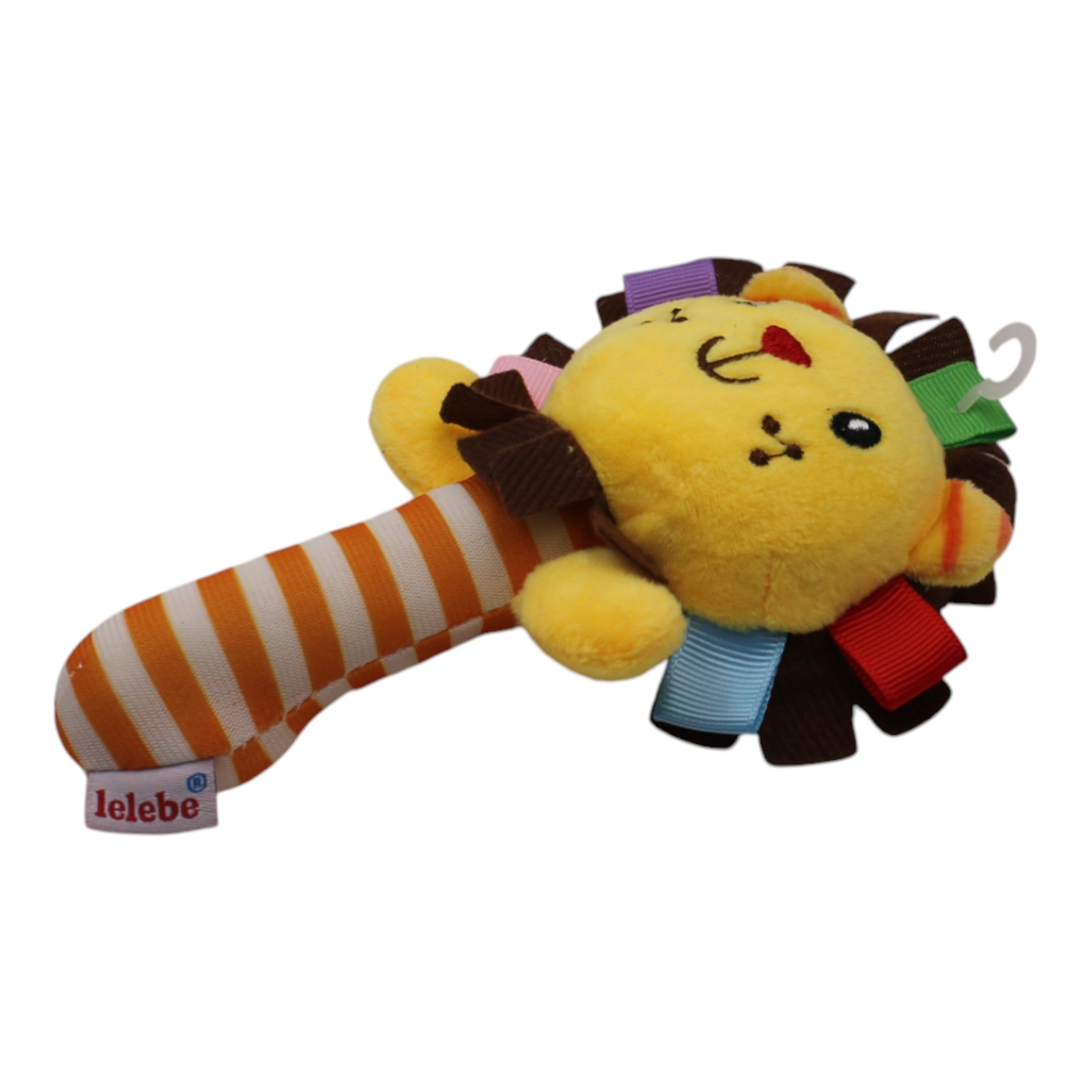 Animal Plush Rattler Toy- Lion