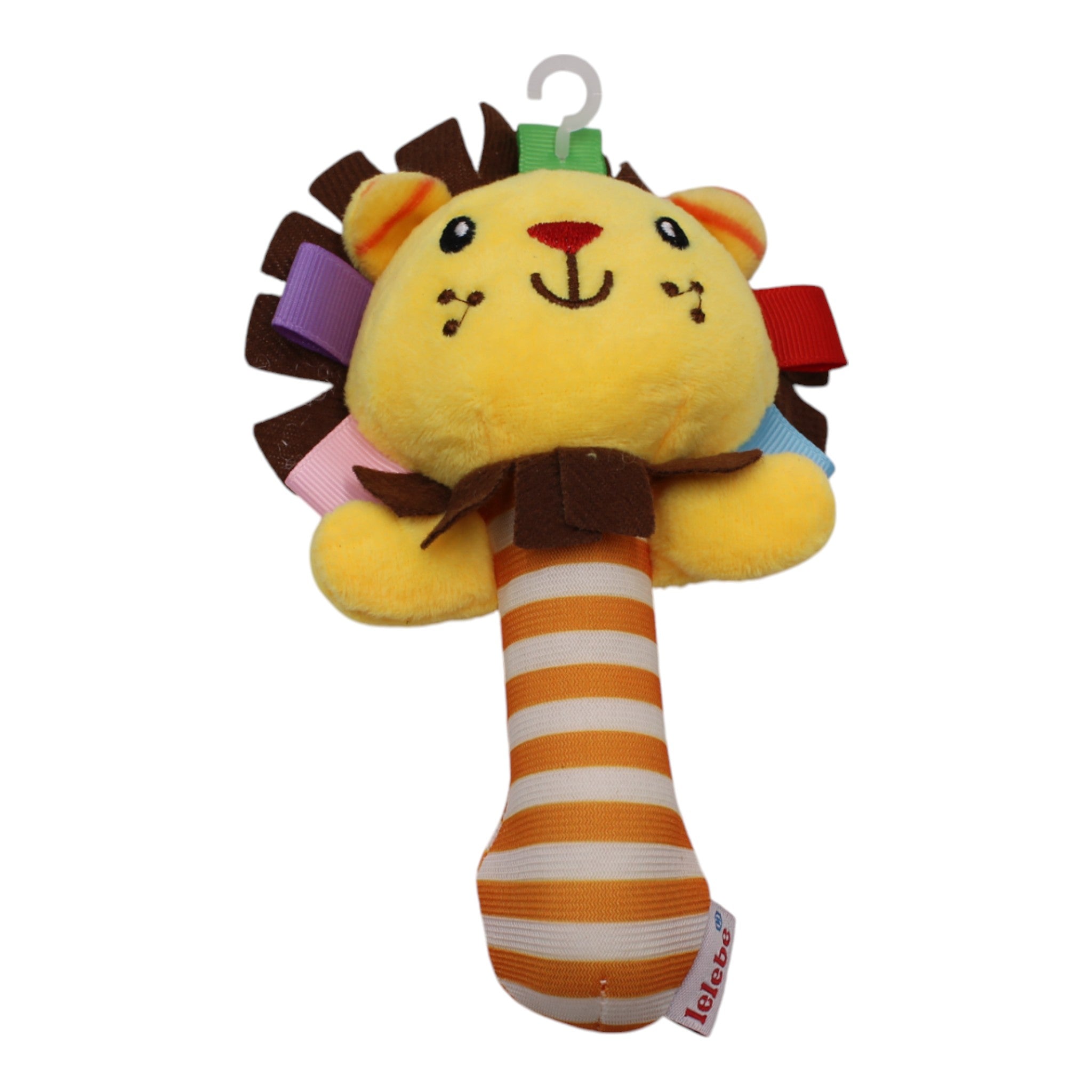 Animal Plush Rattler Toy- Lion