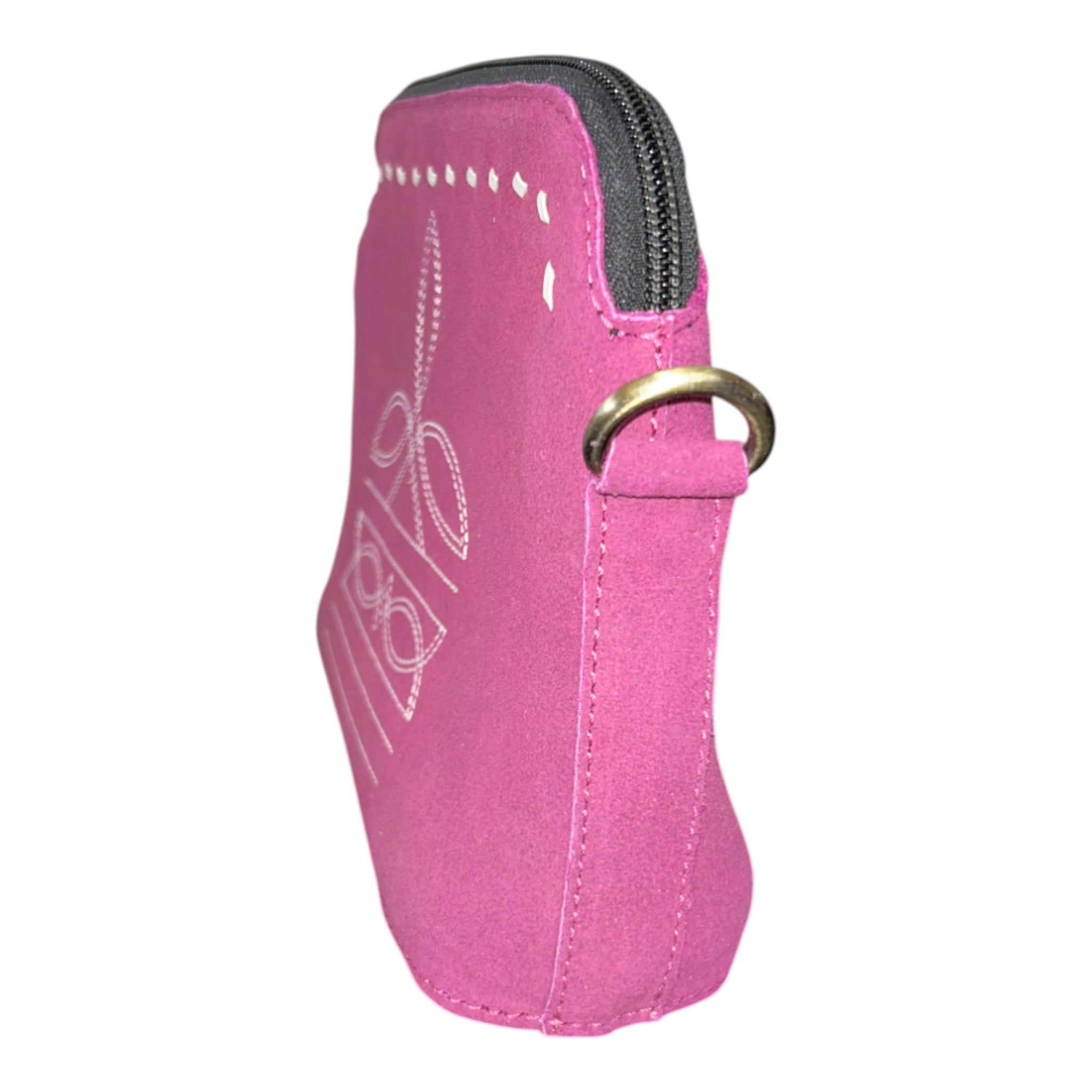 Montana Twist Genuine Suede Leather Boot Stitch Plum Handbag