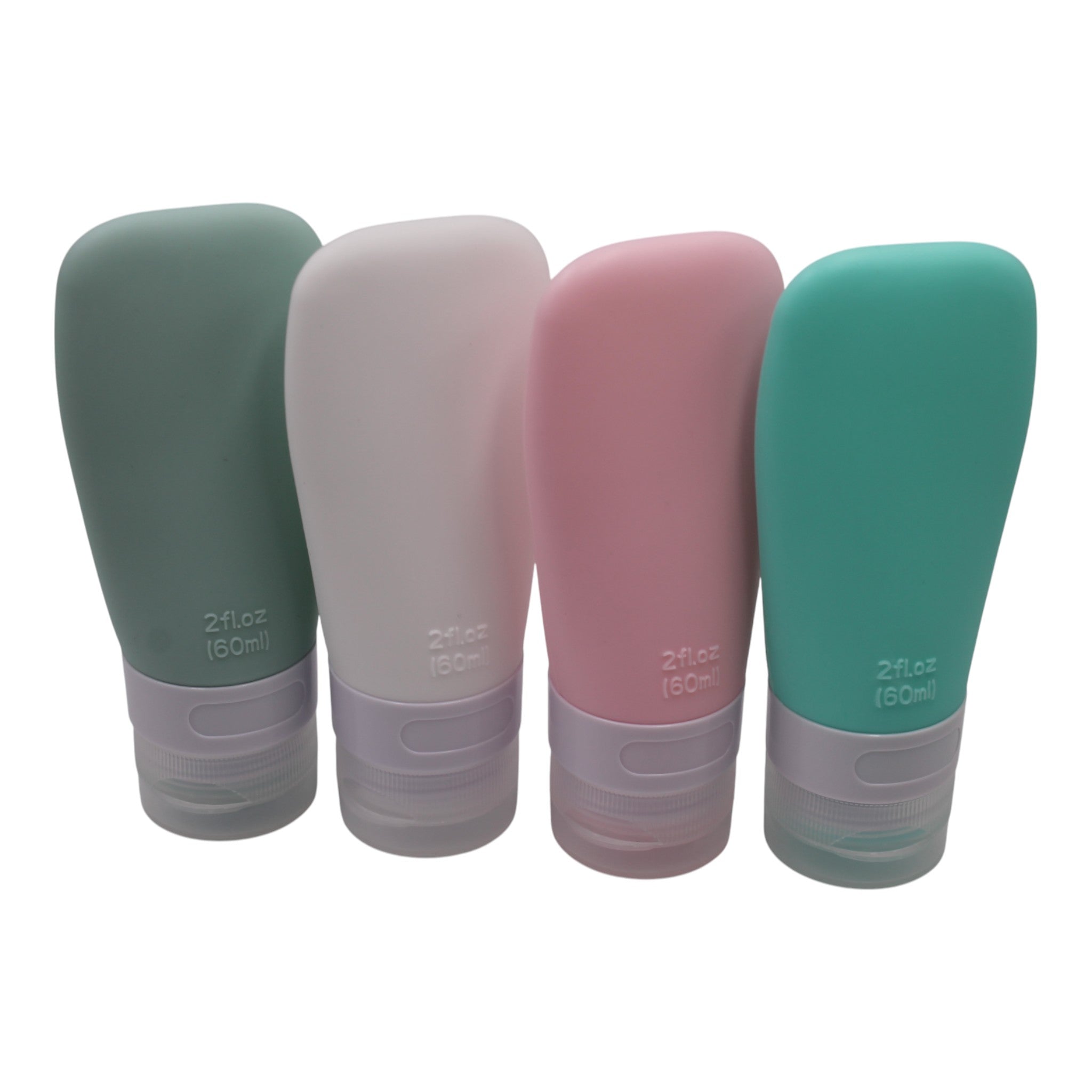 2 OZ Portable Travel Bottles - 4 Pack