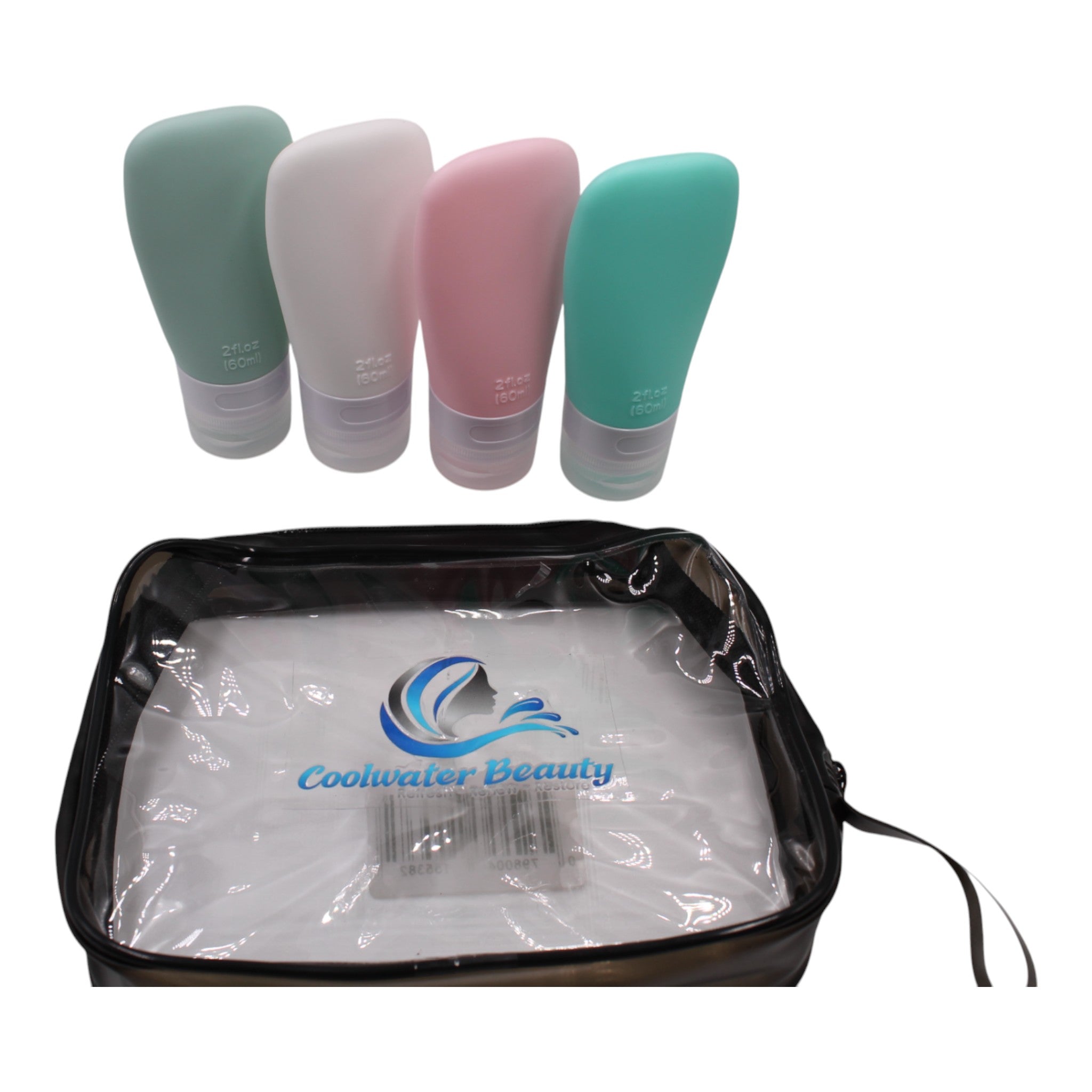 2 OZ Portable Travel Bottles - 4 Pack