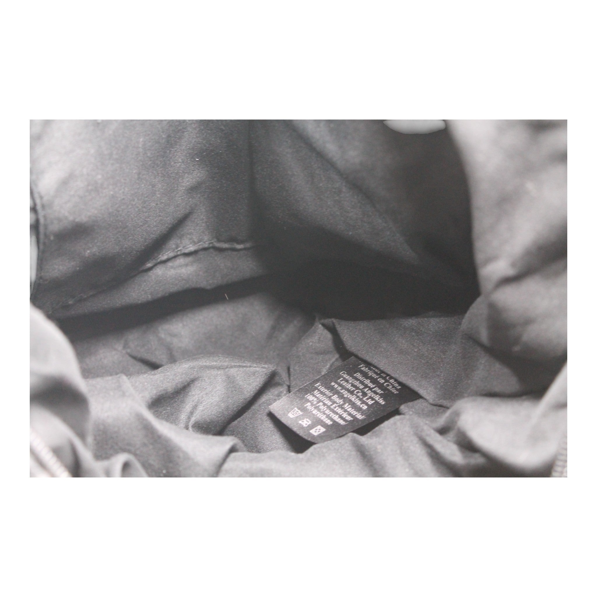 Washed PU Leather Handbag - Black