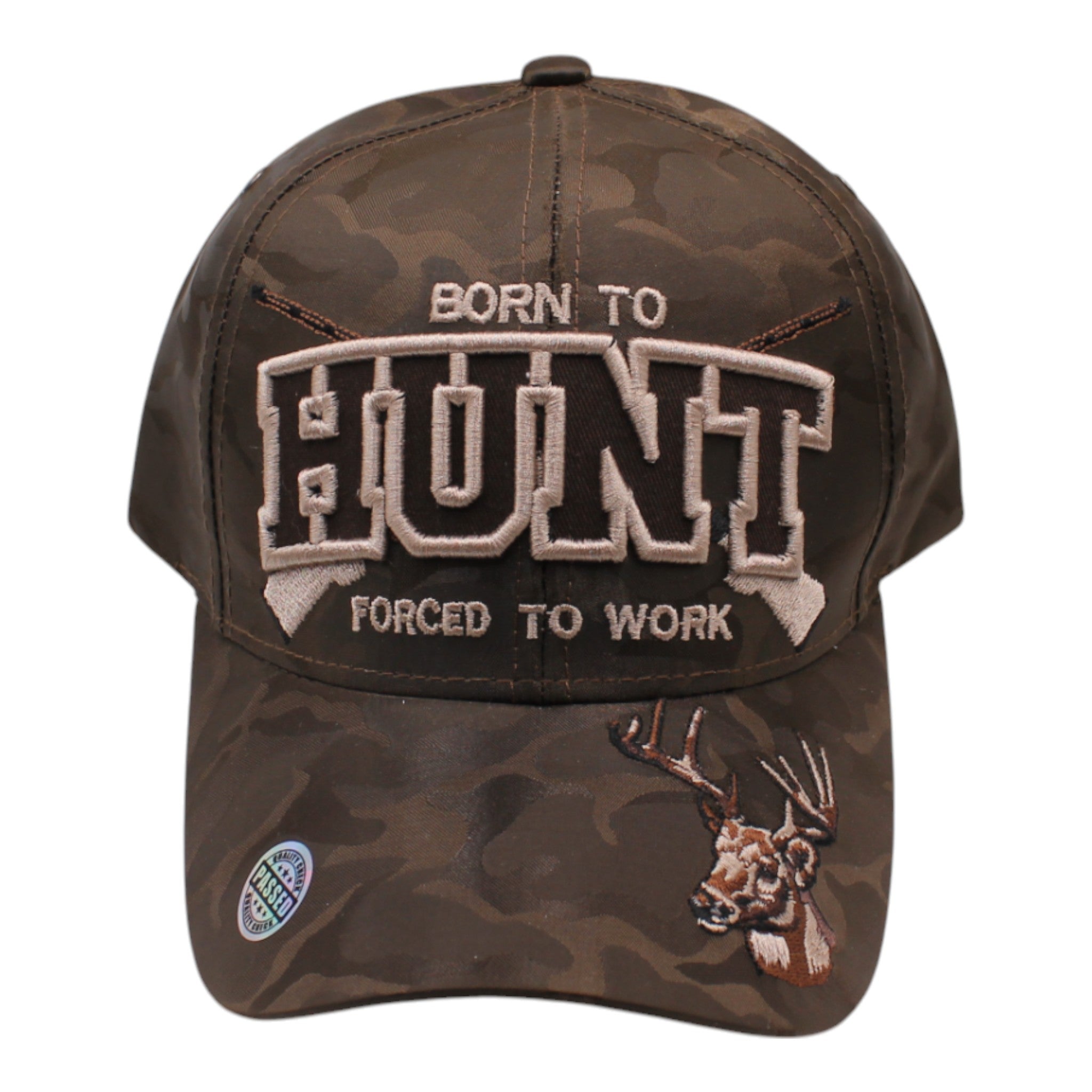 Born to Hunt Brown Camo Cap