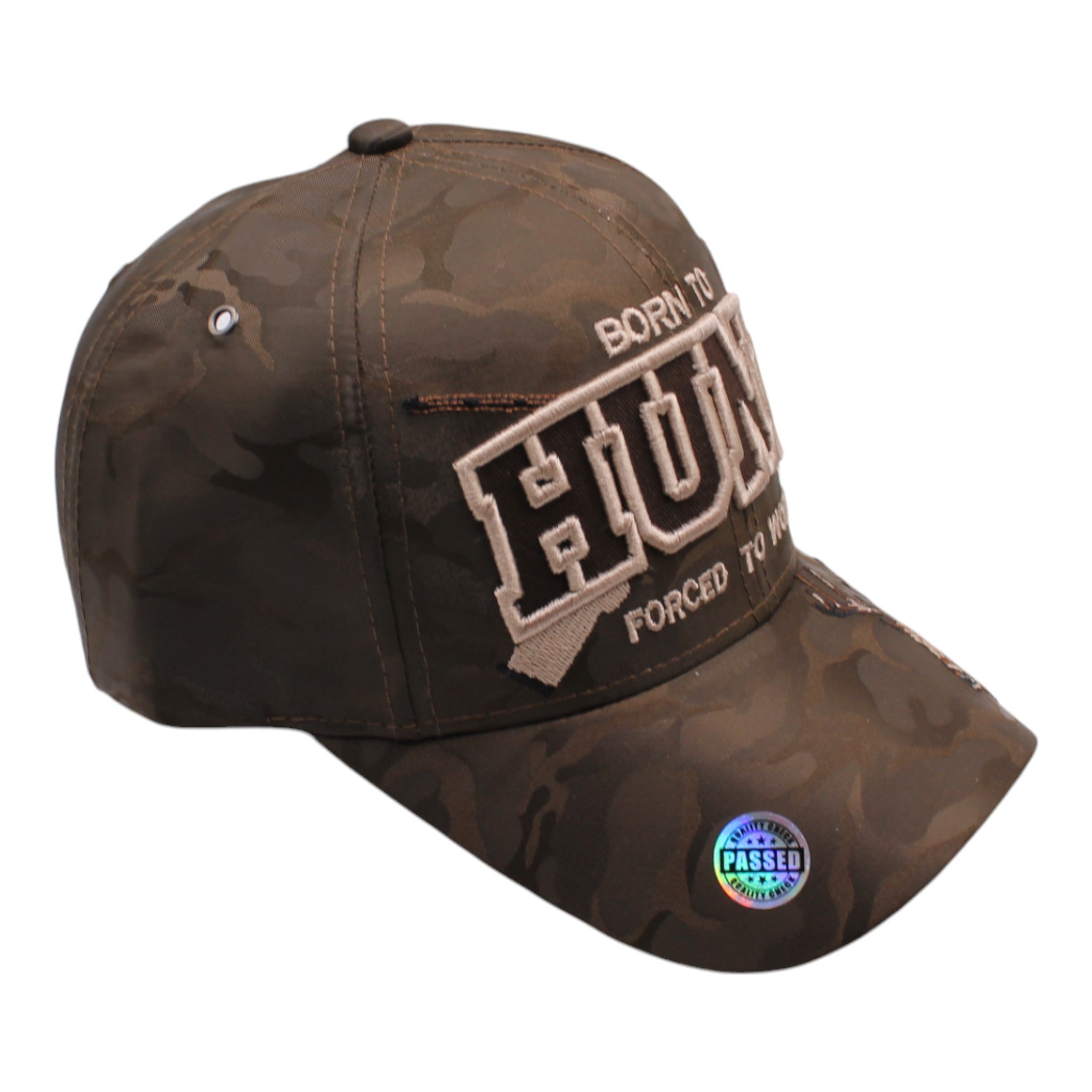 Born to Hunt Brown Camo Cap