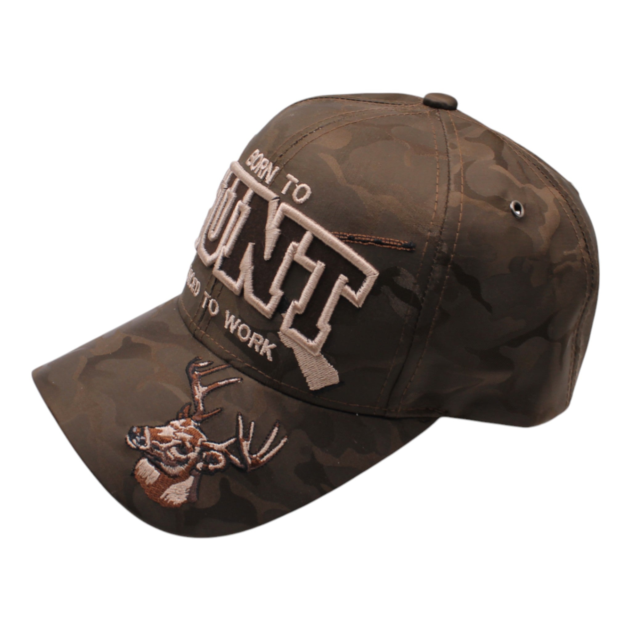 Born to Hunt Brown Camo Cap