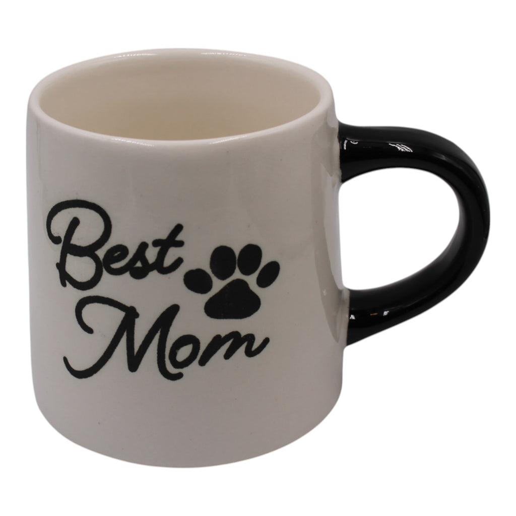 Best Mom Paw Print Porcelain Mug