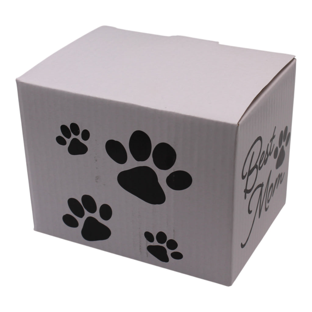 Best Mom Paw Print Porcelain Mug