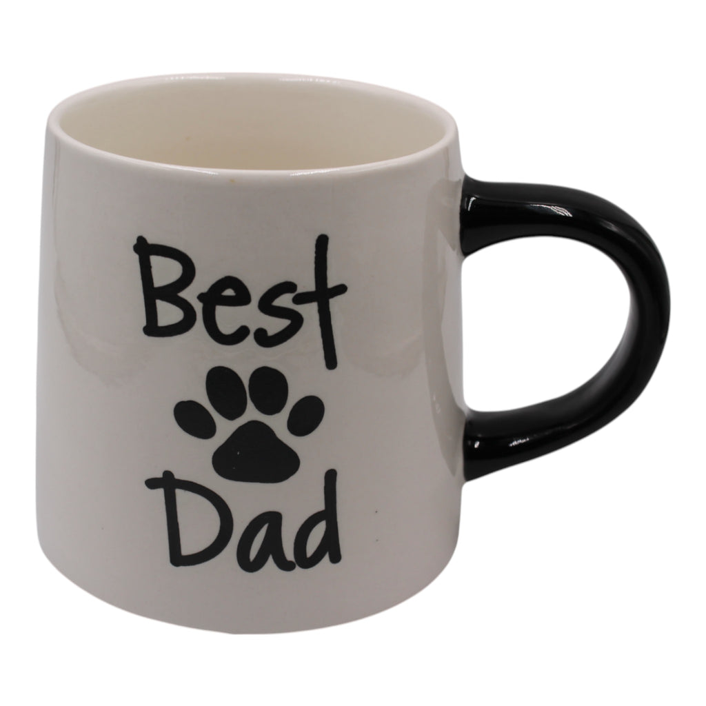 Best Dad Paw Print Porcelain Mug
