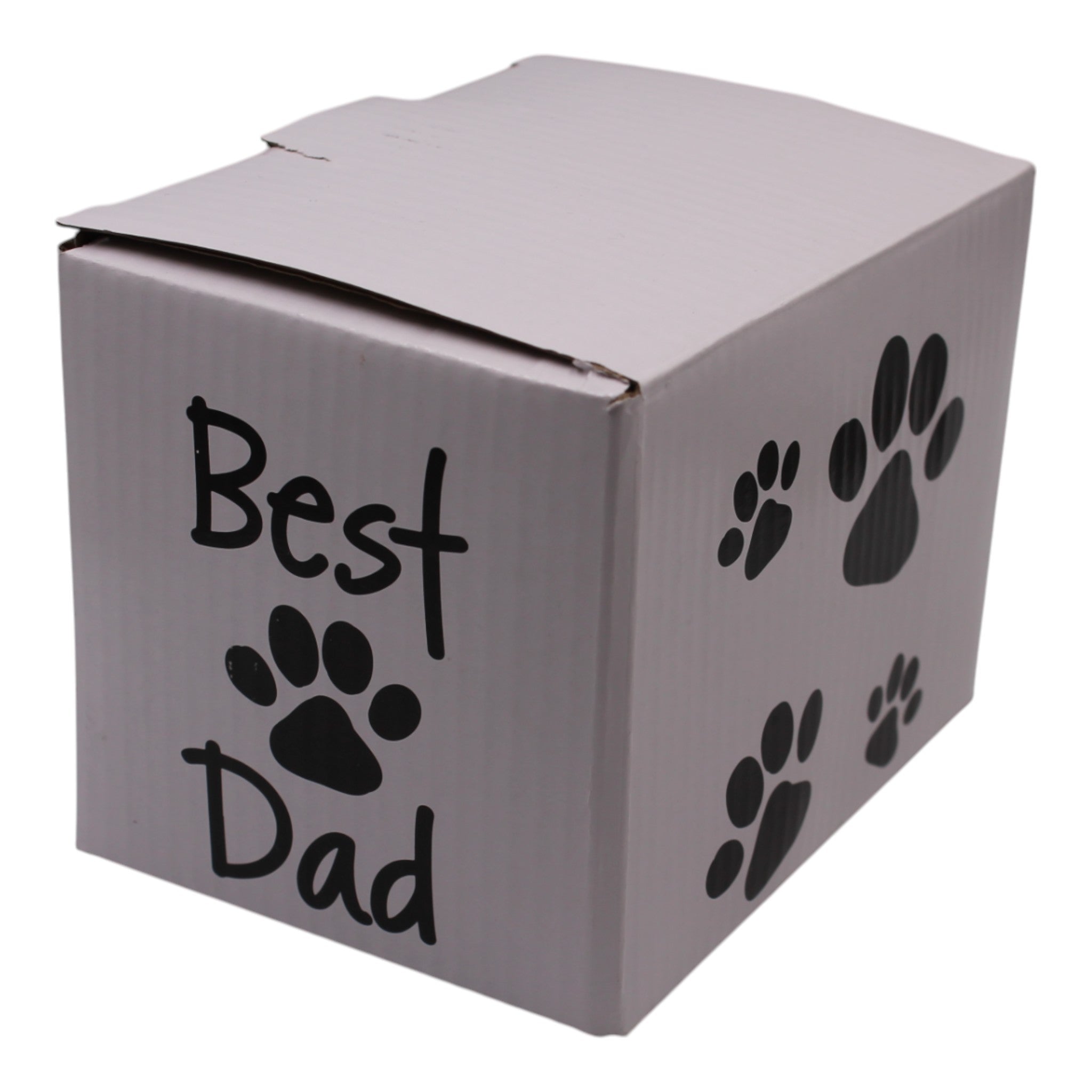 Best Dad Paw Print Porcelain Mug