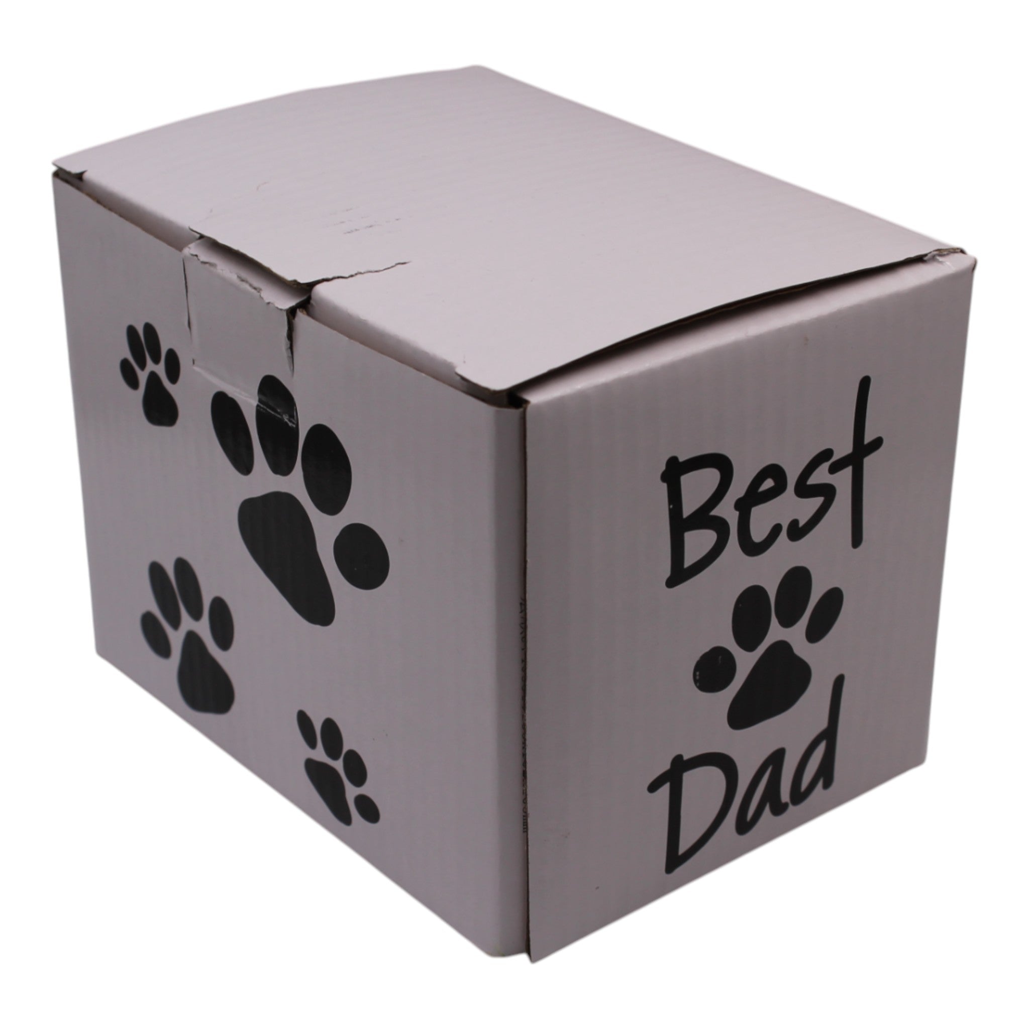 Best Dad Paw Print Porcelain Mug