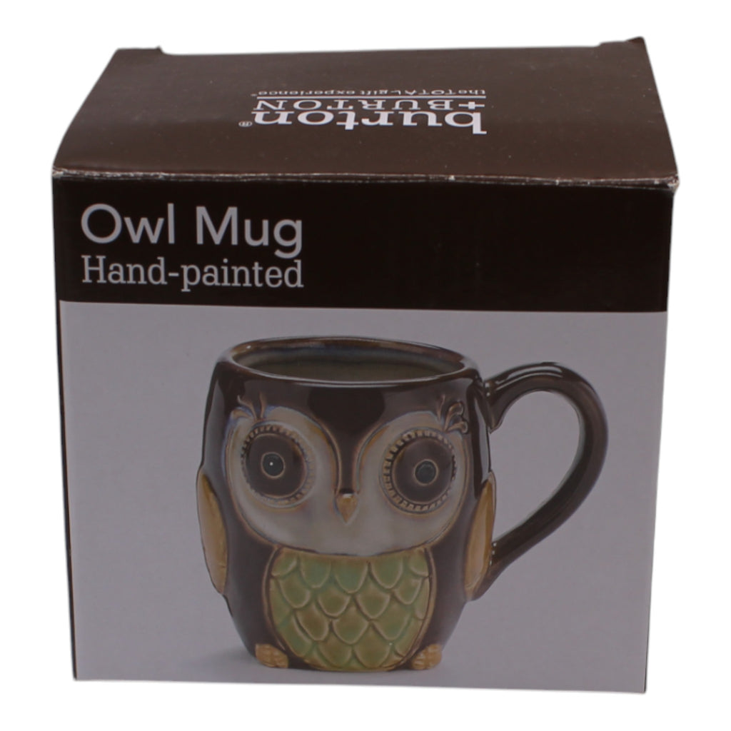 Chocolate Brown Owl Porcelain Mug