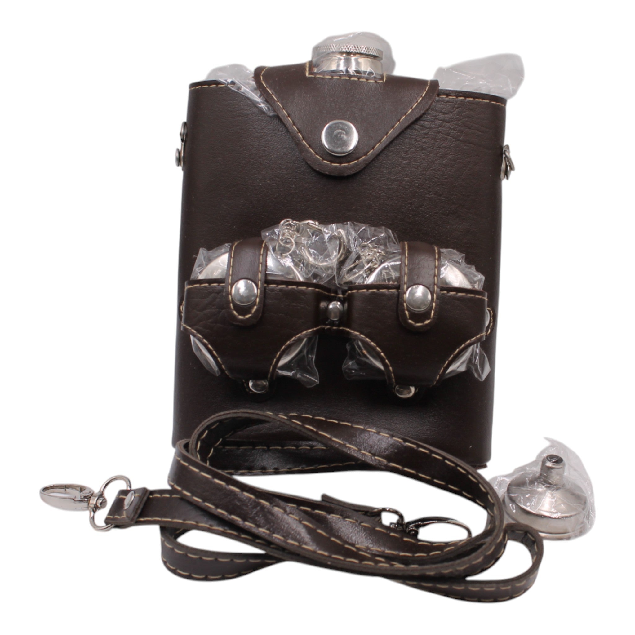 Portable 18oz Stainless Steel Flask W/ Funnel