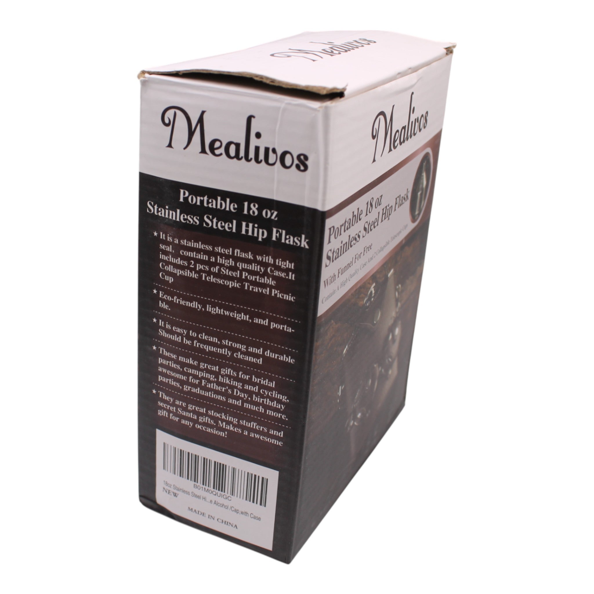 Portable 18oz Stainless Steel Flask W/ Funnel