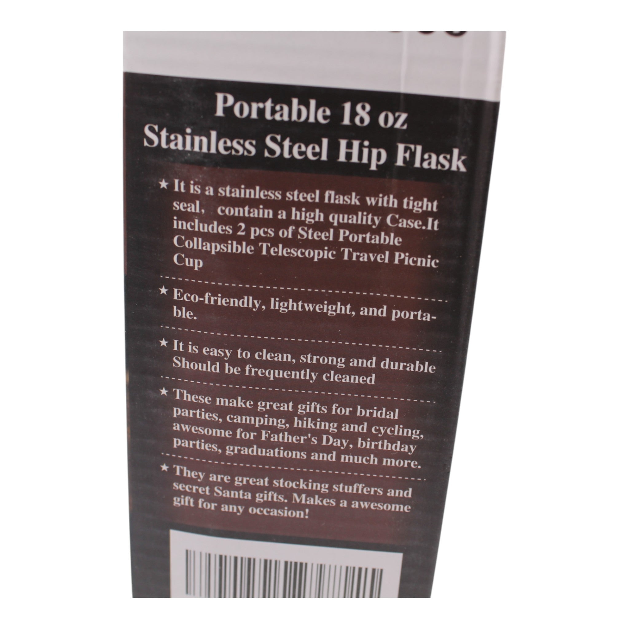 Portable 18oz Stainless Steel Flask W/ Funnel