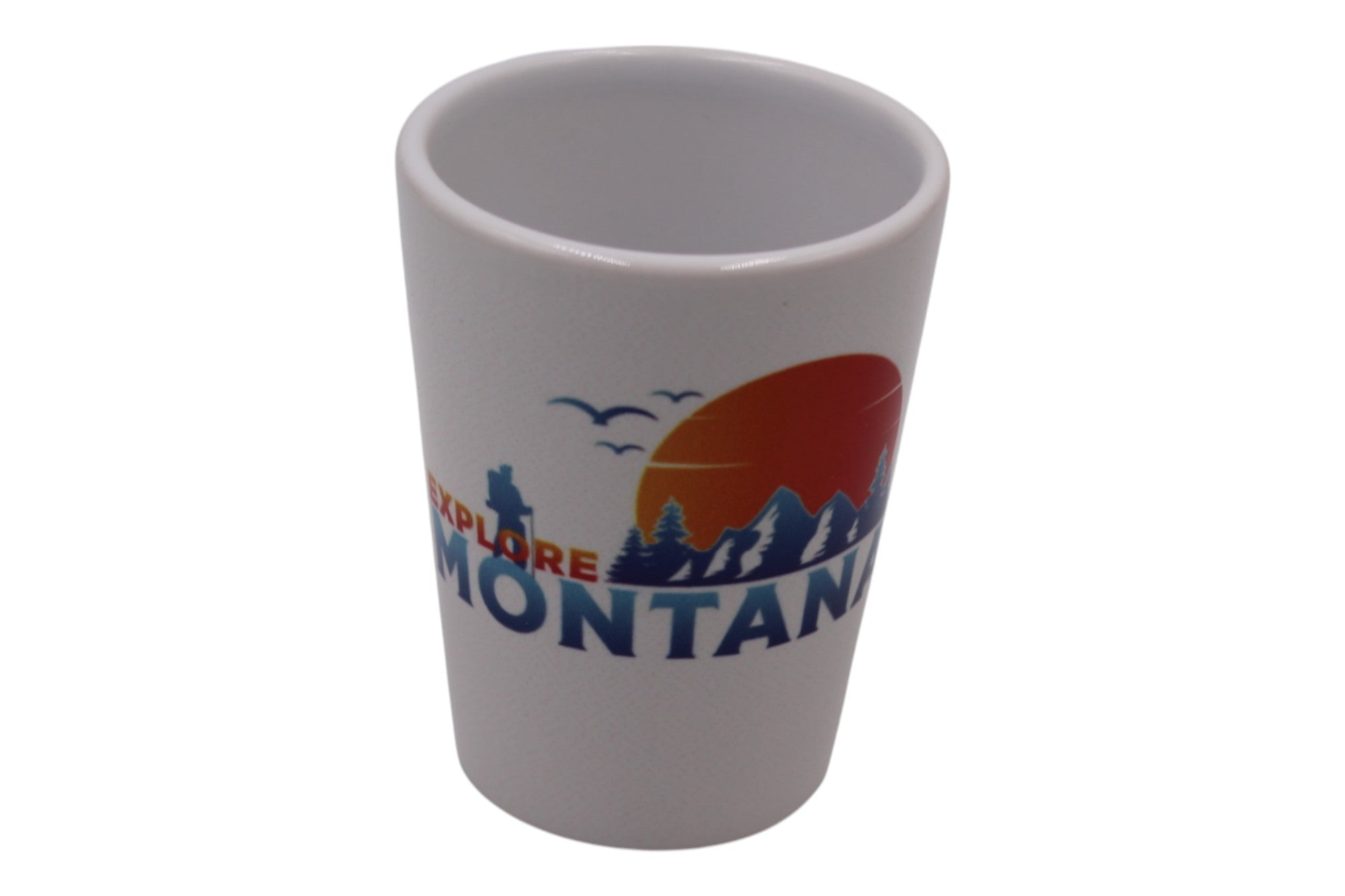 2 oz Ceramic Shot Glass - Explore Montana