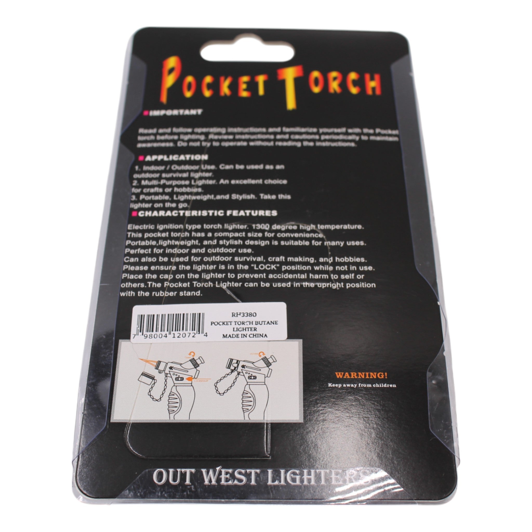Pocket Torch Butane Lighter