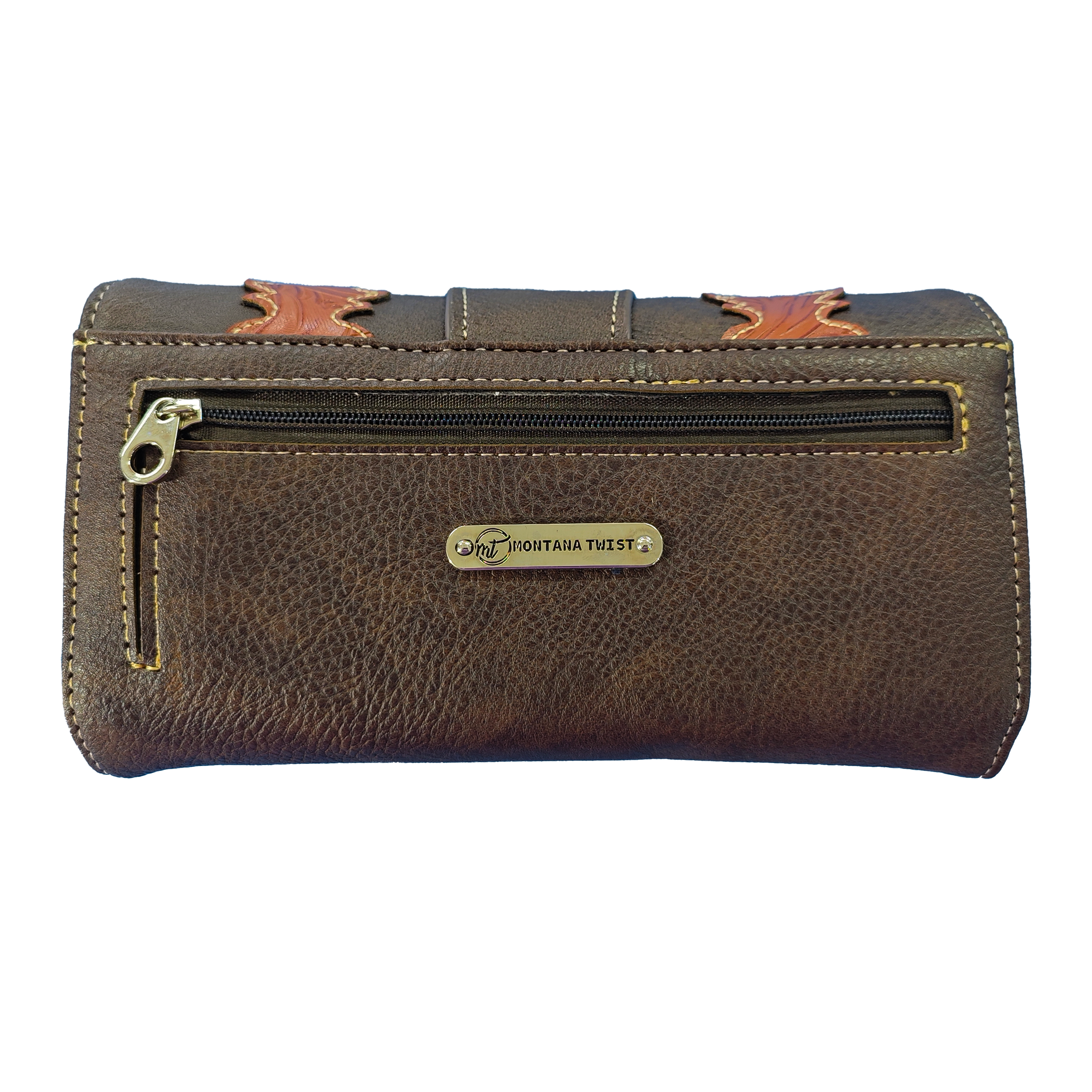Montana Twist Coffee PU Tooled Wallet/Crossbody