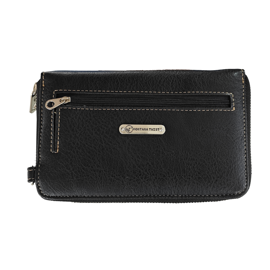 Montana Twist Black and Red Crossbody Phone Bag