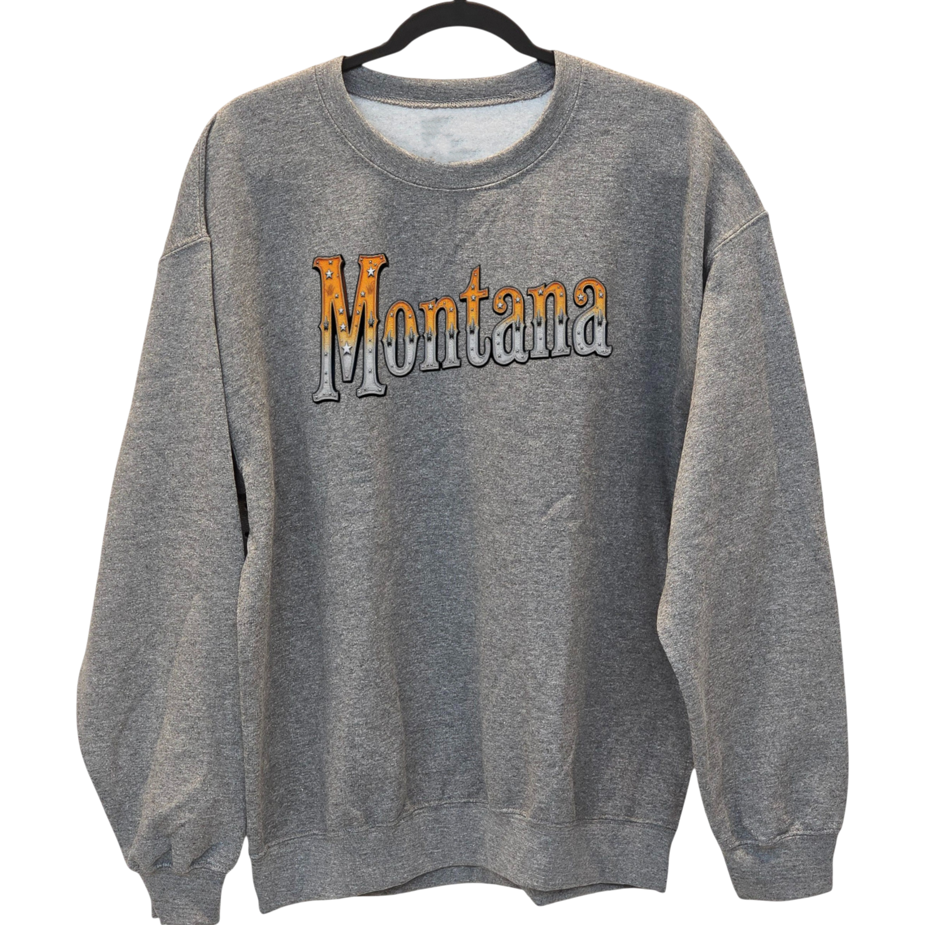 Montana - Gray crewneck Sweatshirt