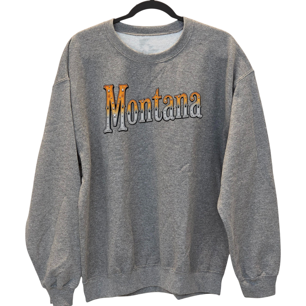 Montana - Gray crewneck Sweatshirt