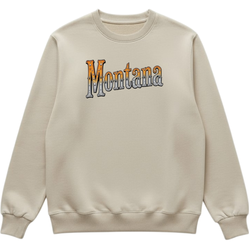Montana - Tan crewneck Sweatshirt
