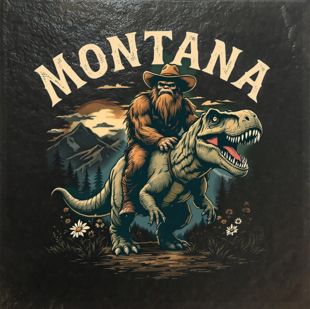 Bigfoot/Trex Solid Slate Coaster