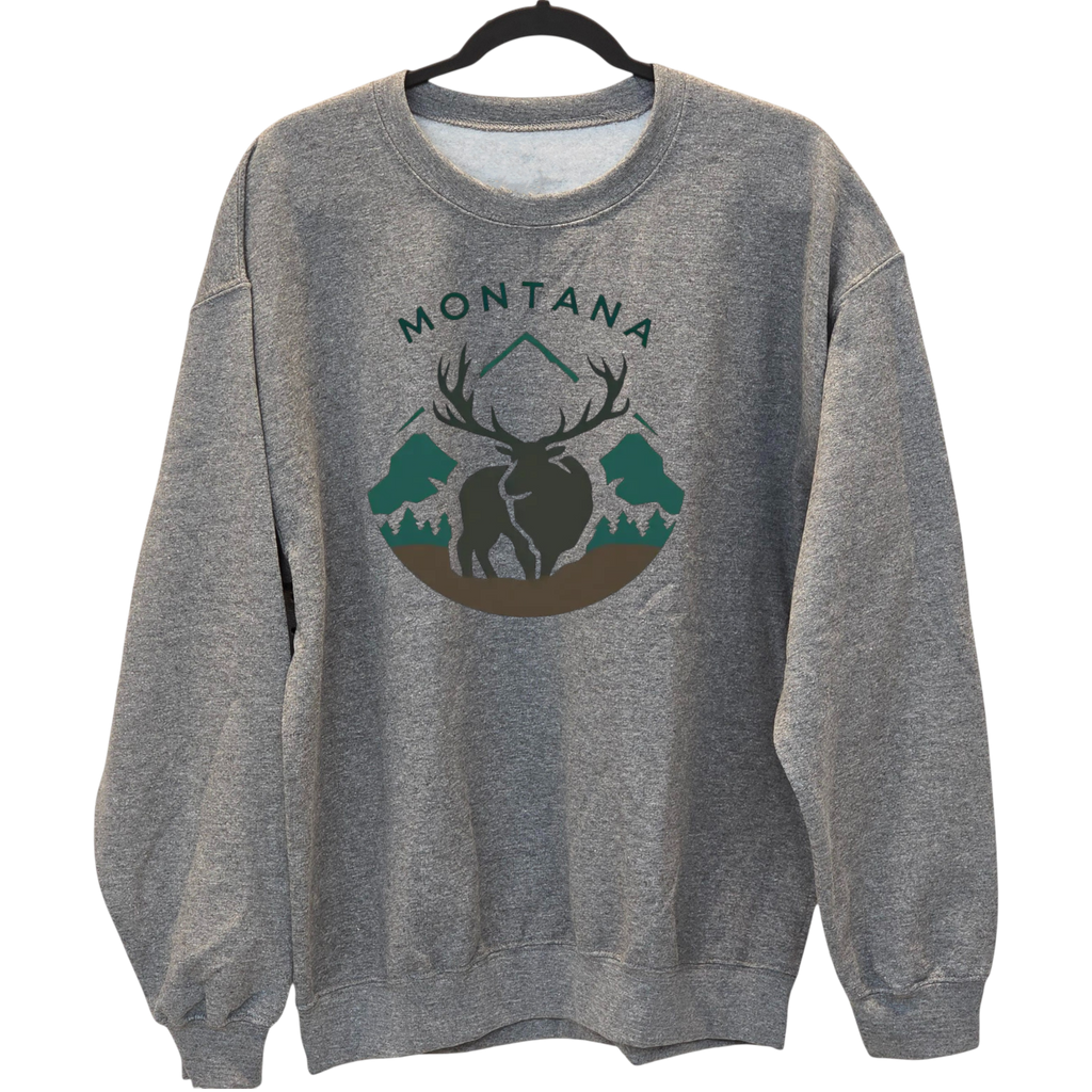 Montana Elk - Crewneck Sweatshirt