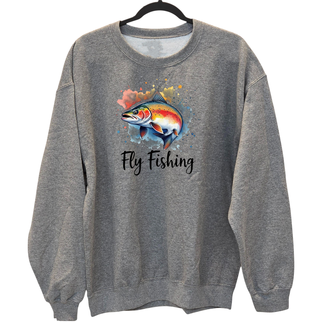 Fly Fishing - Tan crewneck Sweatshirt