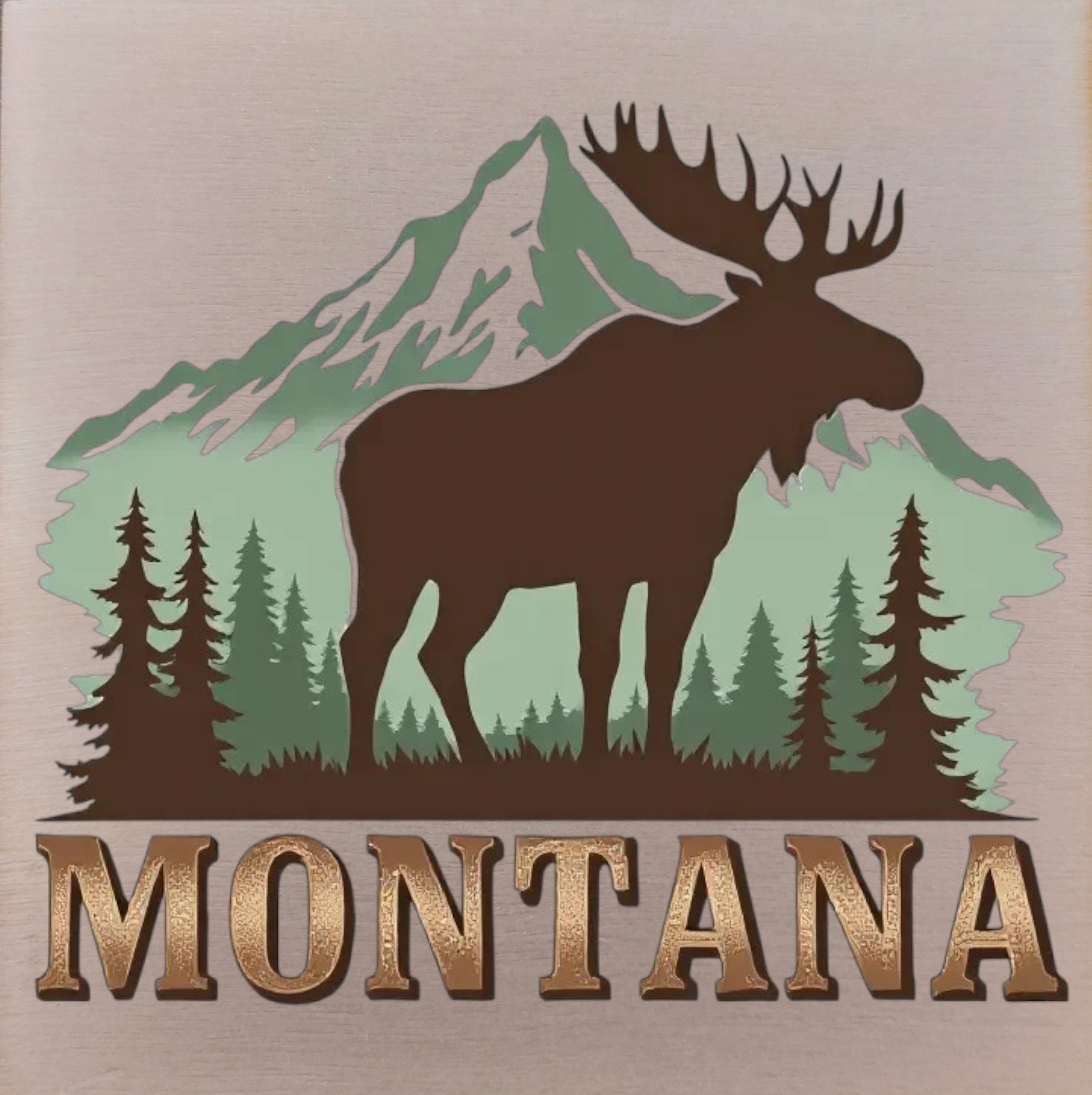 Montana Magnet featuring a Bull Moose