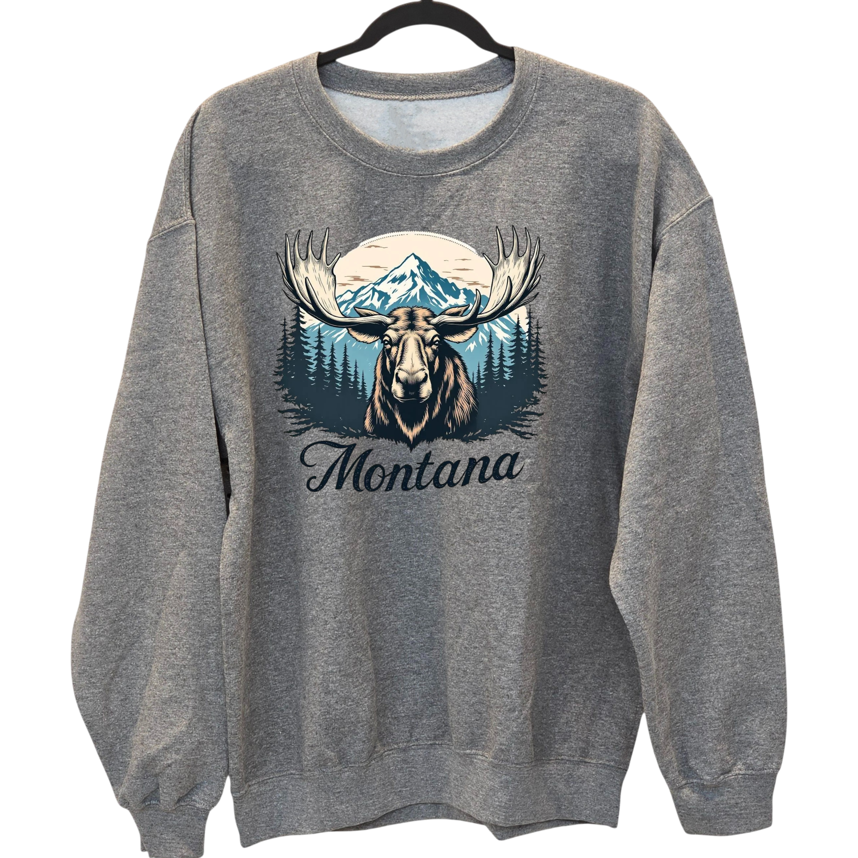Montana Moose - Crewneck Sweatshirt