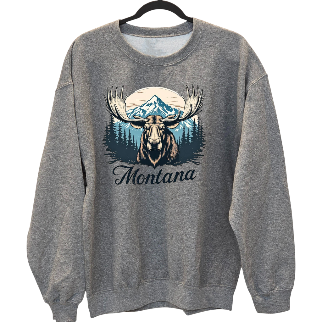 Montana Moose - Crewneck Sweatshirt