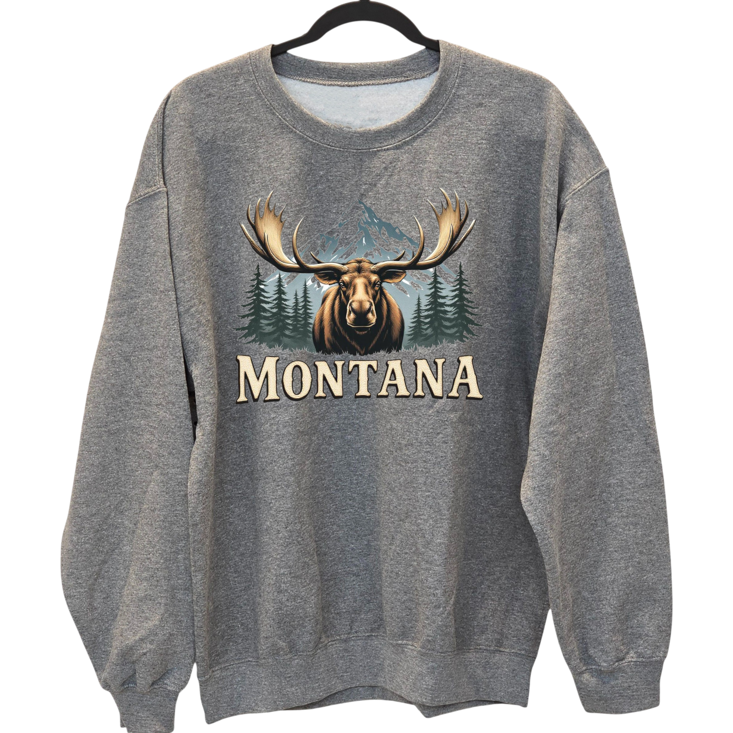 Montana Moose - Crewneck Sweatshirt